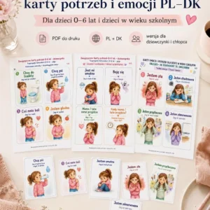 Dwujęzyczne karty potrzeb i emocji PL-DK